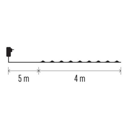 LED guirlande extérieure 40xLED/9m IP44 blanc froid