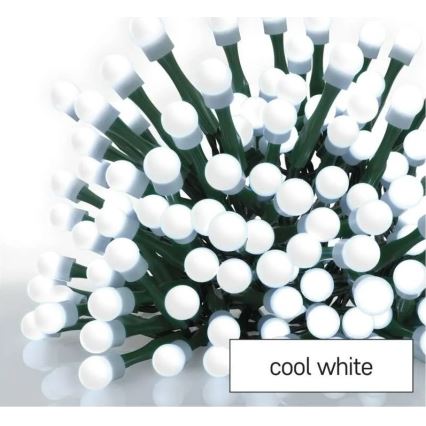 LED Guirlande lumineuse de Noël 200xLED/8 fonctions 20m IP44 blanc froid