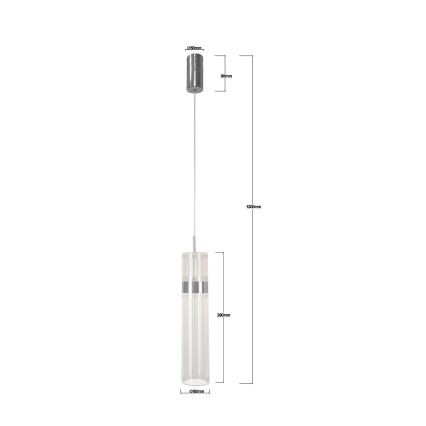 LED-Hängeleuchte AMBIENTE an Kabel, LED/6W/230V, 3000/4000/6000K, hochglänzender Chrom