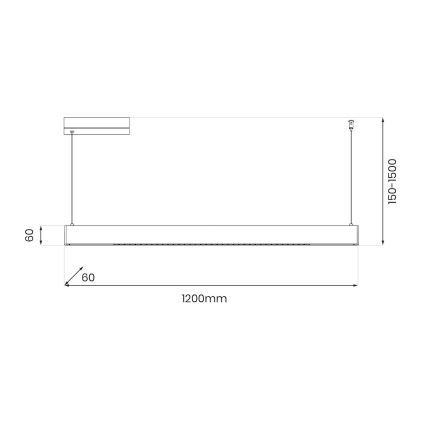 LED-Hängeleuchte an Drahtseil LINEA LED/36W/230V 3000/4000/5700K CRI 90 Weiß
