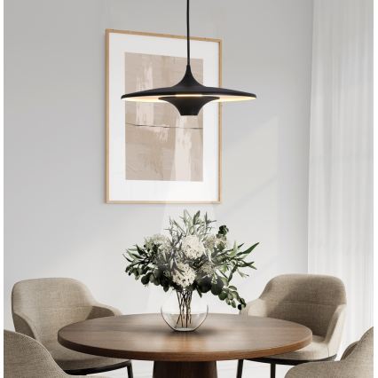 LED-Hängeleuchte an Drahtseil RENE LED/19W/230V CRI 90 schwarz