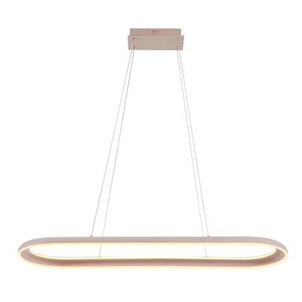LED-Hängeleuchte an Kabel CASHMERE LED/80W/230V 30x100 cm beige
