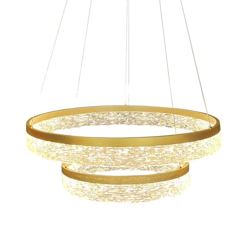 LED-Hängeleuchte an Kabel GALA, 54 W, 230 V, Ø 60 cm, goldfarben