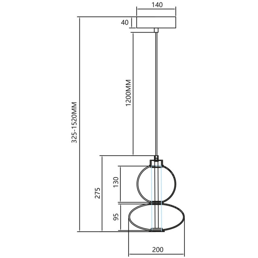 LED-Hängeleuchte an Schnur DAPHNE LED/12W/230V golden