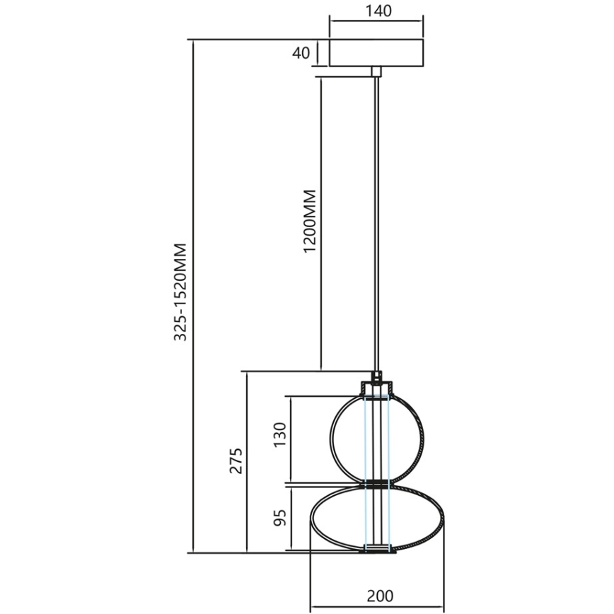 LED-Hängeleuchte an Schnur DAPHNE LED/12W/230V grau