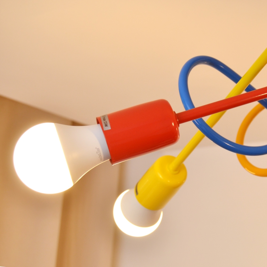 LED-Hängeleuchte an Schnur für Kinder OXFORD 5xE27/15W/230V
