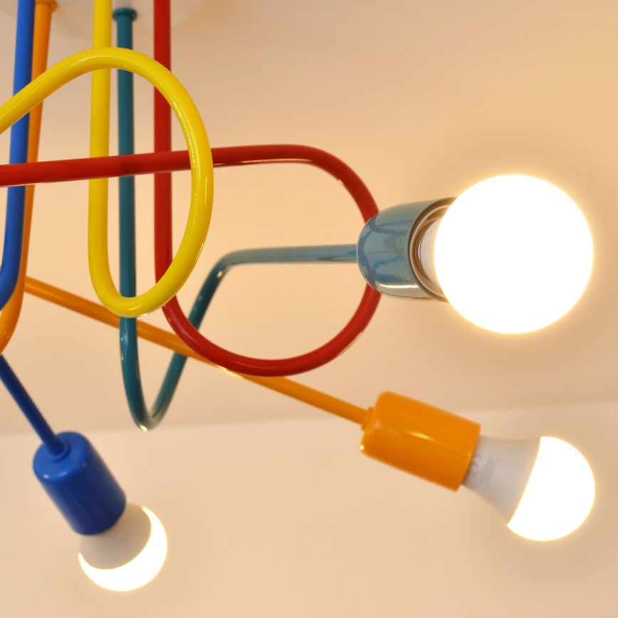 LED-Hängeleuchte an Schnur für Kinder OXFORD 5xE27/15W/230V