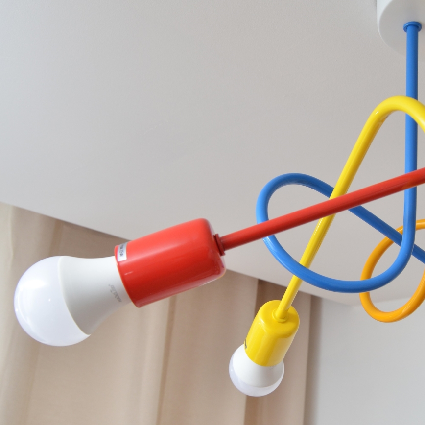 LED-Hängeleuchte an Schnur für Kinder OXFORD 5xE27/15W/230V