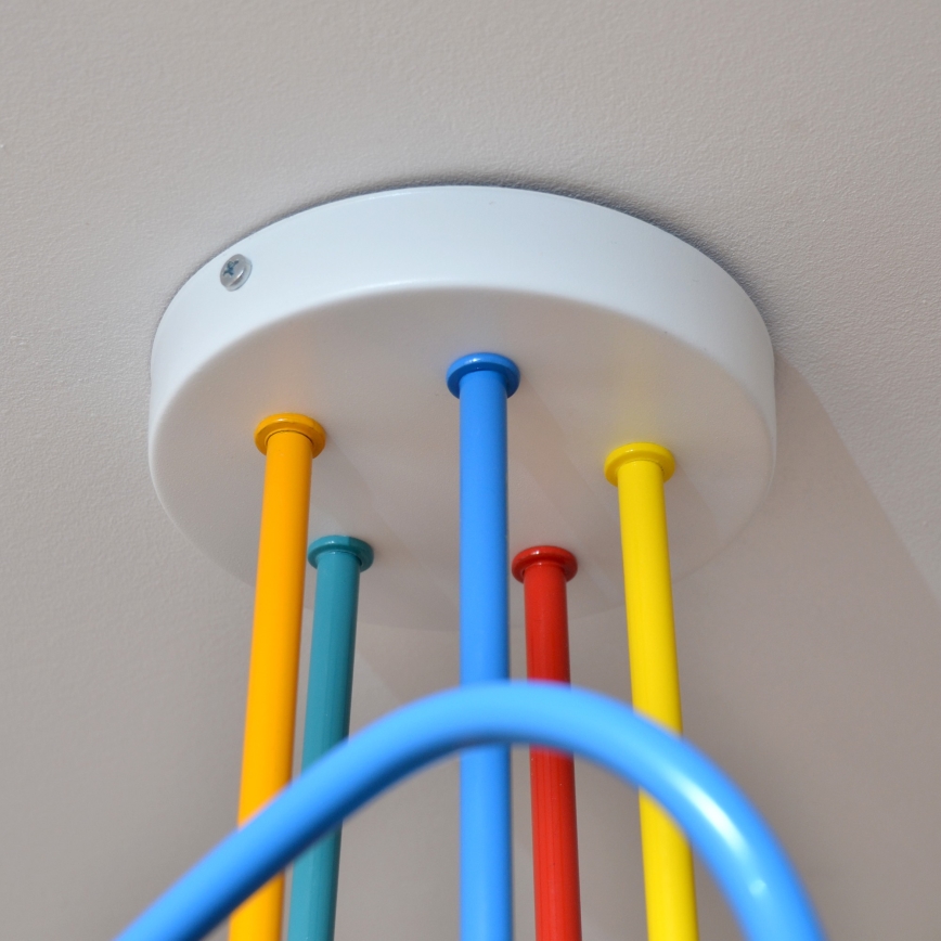 LED-Hängeleuchte an Schnur für Kinder OXFORD 5xE27/15W/230V