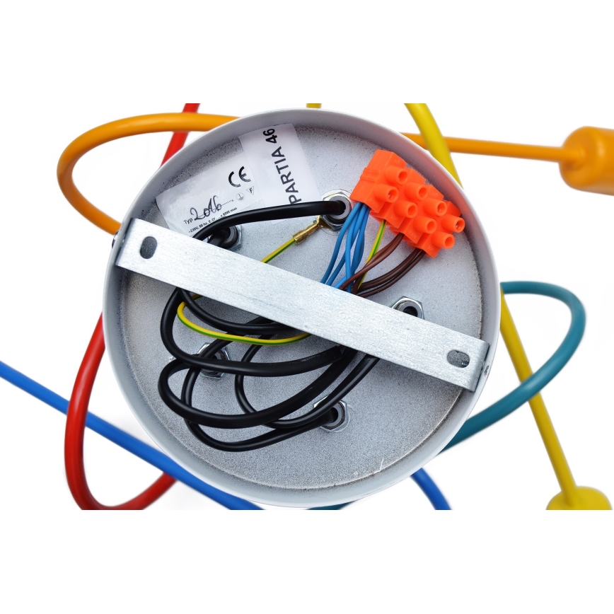 LED-Hängeleuchte an Schnur für Kinder OXFORD 5xE27/15W/230V