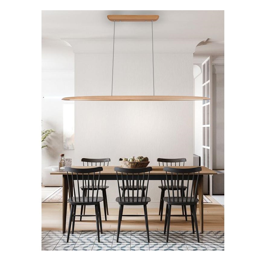 LED-Hängeleuchte an Schnur LED/22W/230V 4000K 130 cm Buche/Massivholz