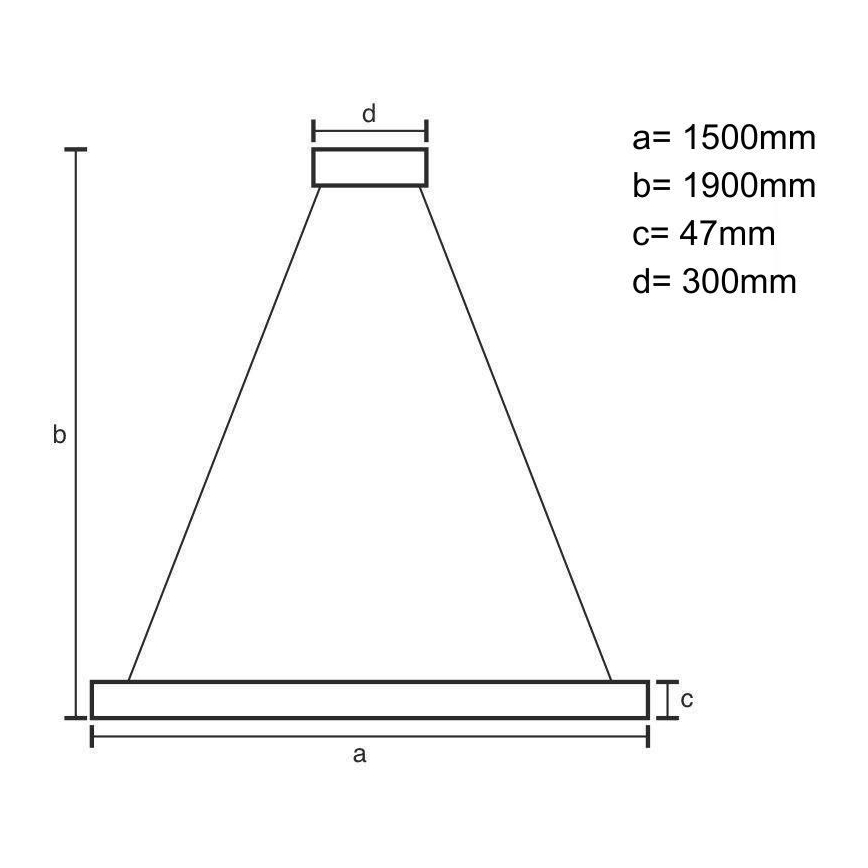 LED-Hängeleuchte an Schnur LED/26W/230V 4000K 150 cm Esche/Massivholz
