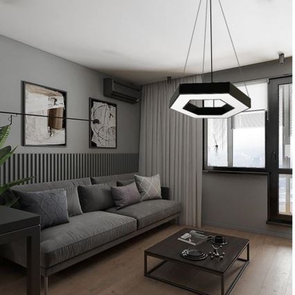 LED-Hängeleuchte an Schnur LED/40W/230V 4000K d 80 cm