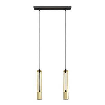 LED Hängeleuchte BARS 2xGU10/4,8W/230V gold/schwarz