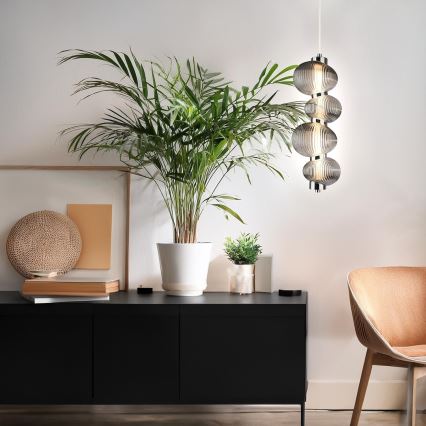 LED-Hängeleuchte BOLLA LED/17W/230V d 16 cm glänzendes Chrom/rauchig