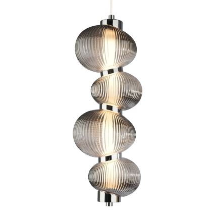 LED-Hängeleuchte BOLLA LED/17W/230V d 16 cm glänzendes Chrom/rauchig