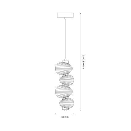 LED-Hängeleuchte BOLLA LED/17W/230V d 16 cm glänzendes Chrom/rauchig