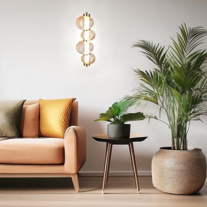 LED-Hängeleuchte BOLLA LED/17W/230V d 16 cm golden/rauchig