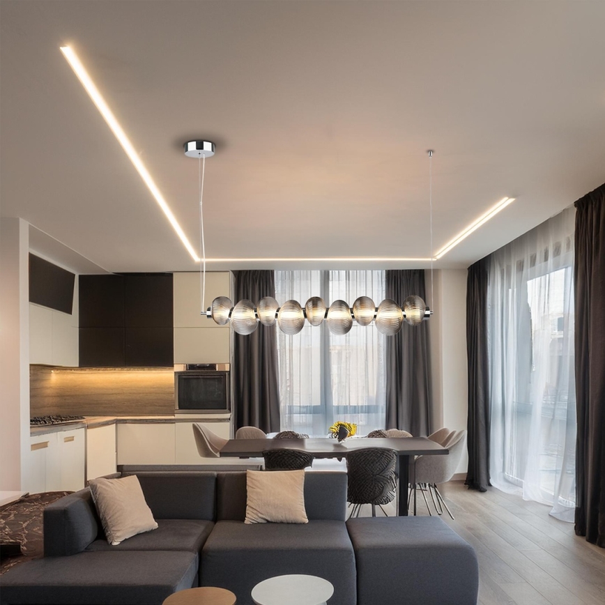LED-Hängeleuchte BOLLA LED/32W/230V glänzendes Chrom/rauchig