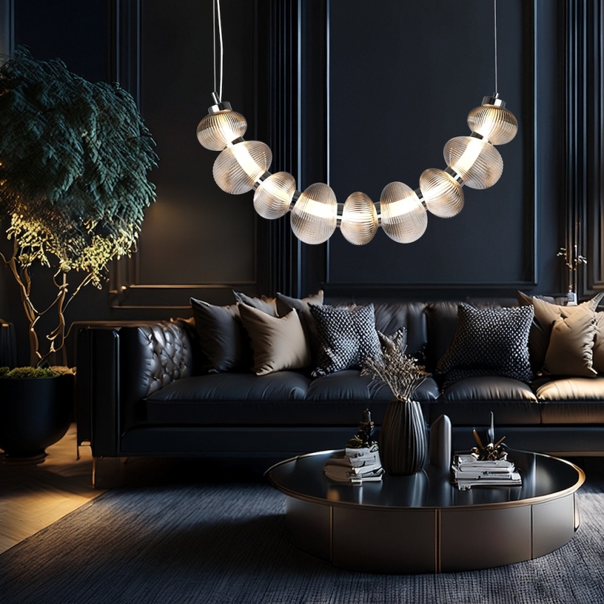 LED-Hängeleuchte BOLLA LED/36W/230V glänzendes Chrom/rauchig