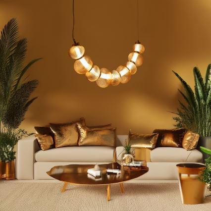 LED-Hängeleuchte BOLLA LED/36W/230V golden/rauchig