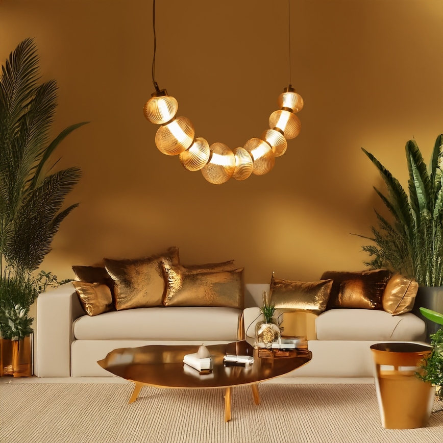LED-Hängeleuchte BOLLA LED/36W/230V golden/rauchig