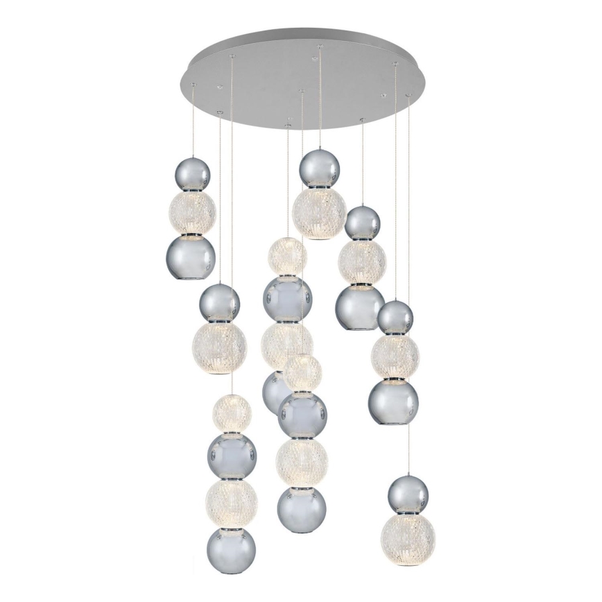 LED-Hängeleuchte CREMONA mit Drahtseilaufhängung LED/51W/230V 3000K mattchrom