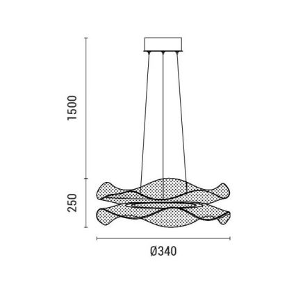 LED-Hängeleuchte FIRENZE LED/34W/230V 3000K d 34 cm
