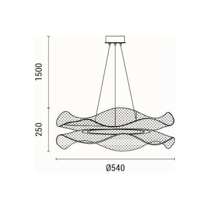 LED-Hängeleuchte FIRENZE LED/48W/230V 3000K d 54 cm