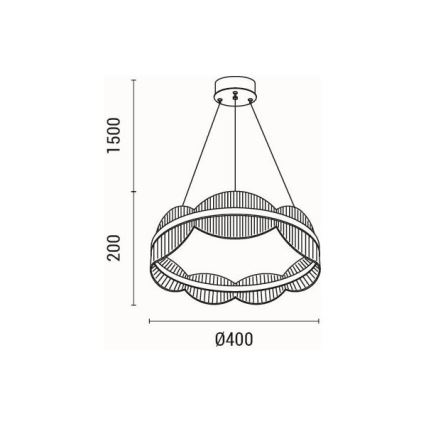 LED-Hängeleuchte FIRENZE LED/48W/230V 3000K d 40 cm