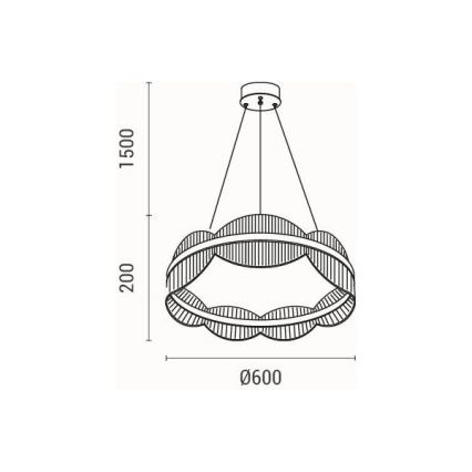 LED-Hängeleuchte FIRENZE LED/60W/230V 3000K d 60 cm