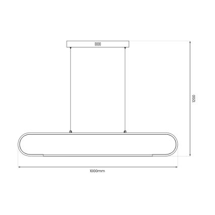 LED-Hängeleuchte FRAME LED/42W/230V schwarz