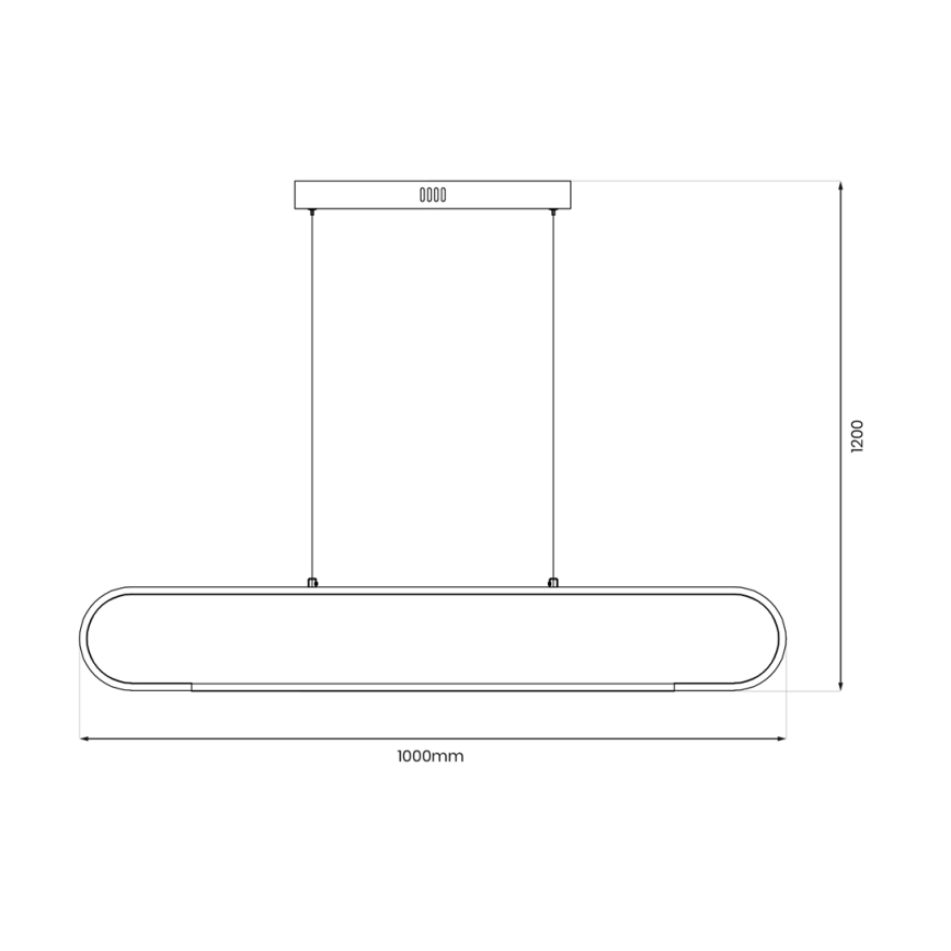 LED-Hängeleuchte FRAME LED/42W/230V schwarz
