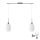 LED Hängeleuchte HARMA 2xE27/60W/230V mattchrom/weiß