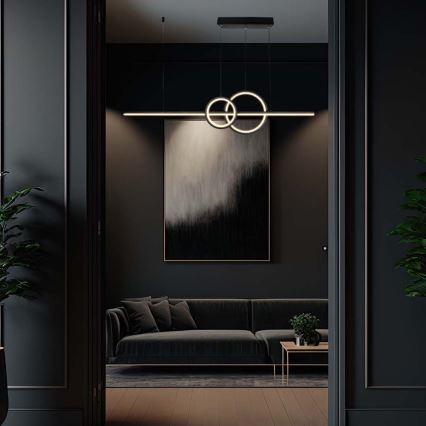 LED-Hängeleuchte LED/15W/230V 4000K 80 cm schwarz