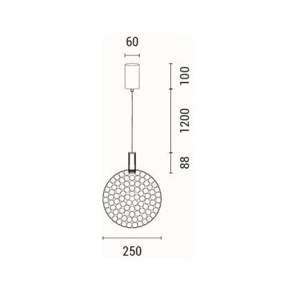 LED-Hängeleuchte LED/6,3W/230V 3000K golden d 25 cm