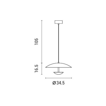 LED-Hängeleuchte LED/7W/230V 3000K d 34,5 cm
