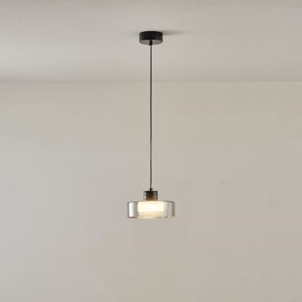 LED-Hängeleuchte LED/8W/230V 3000K schwarz/rauchig