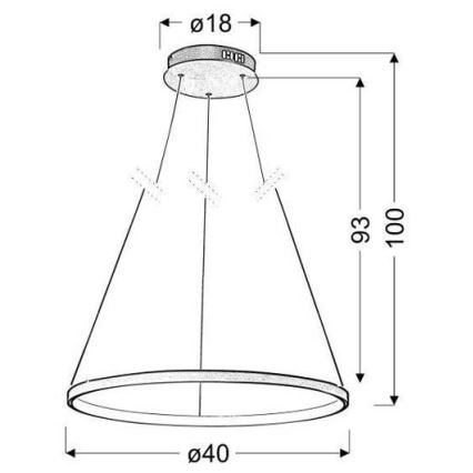 LED Hängeleuchte LUNE LED/25W/230V