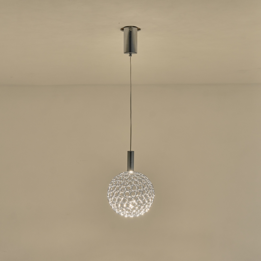 LED-Hängeleuchte PERFORATO LED/6,3W/230V 3000K glänzendes Chrom d 20 cm