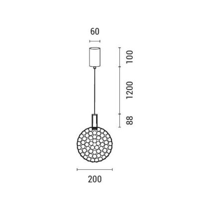 LED-Hängeleuchte PERFORATO LED/6,3W/230V 3000K glänzendes Chrom d 20 cm