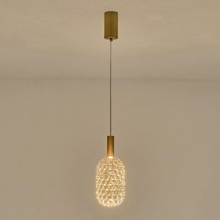 LED-Hängeleuchte PERFORATO LED/6,3W/230V 3000K golden d 13 cm