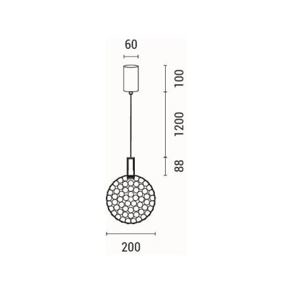 LED-Hängeleuchte PERFORATO LED/6,3W/230V 3000K golden d 20 cm