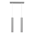 LED Hängeleuchte TUBA 2xGU10/4,8W/230V grau