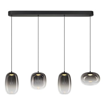 LED-Hängeleuchte VASO LED/15W/230V schwarz/rauchig