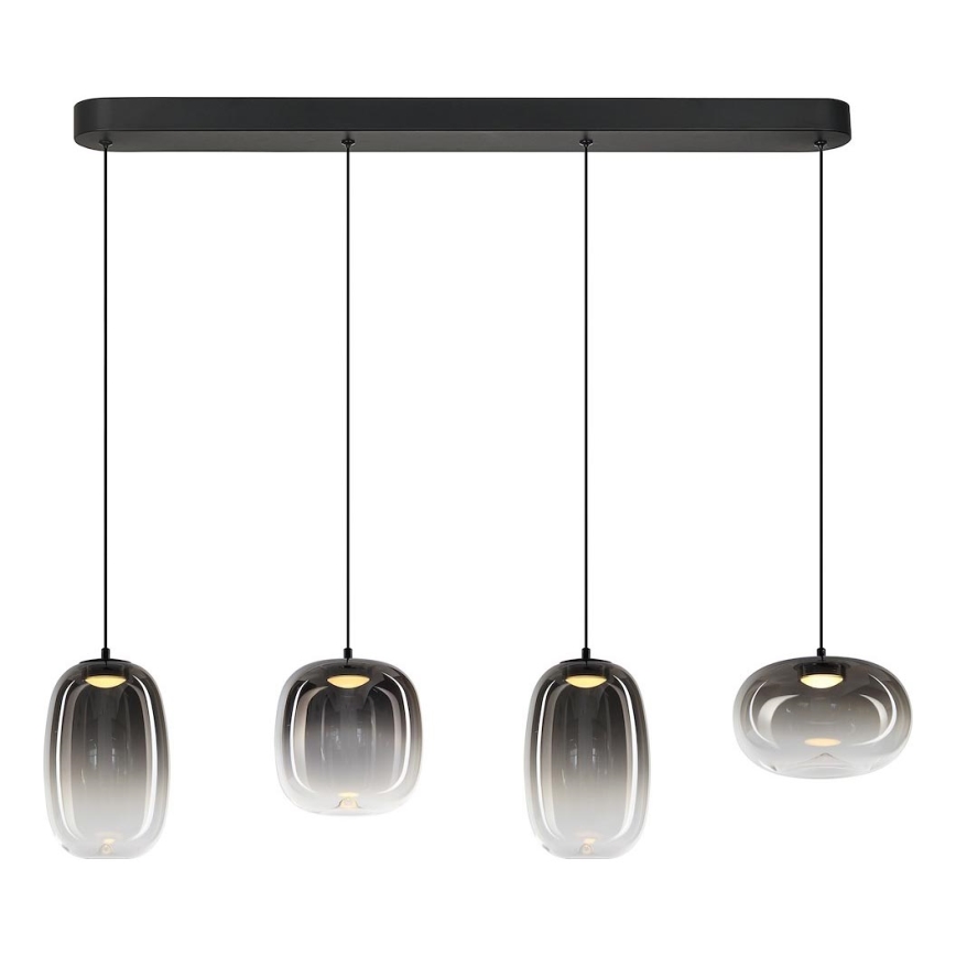 LED-Hängeleuchte VASO LED/15W/230V schwarz/rauchig