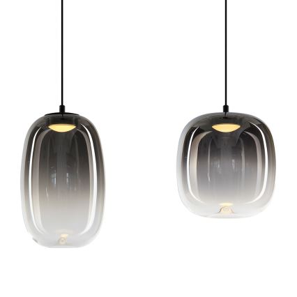 LED-Hängeleuchte VASO LED/15W/230V schwarz/rauchig