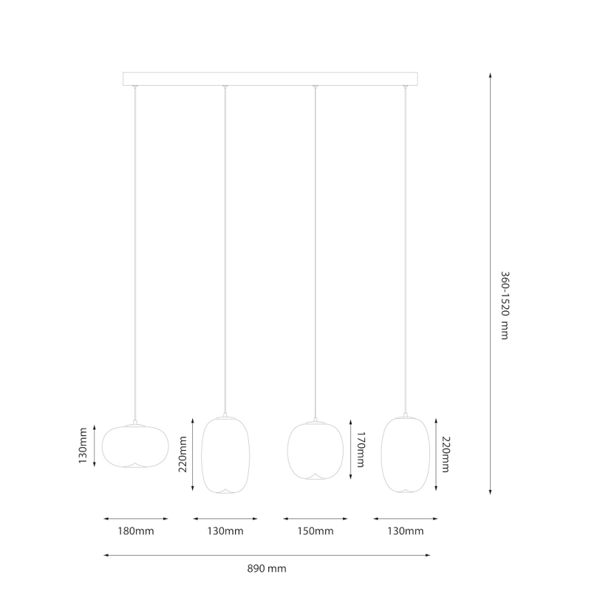 LED-Hängeleuchte VASO LED/15W/230V weiß