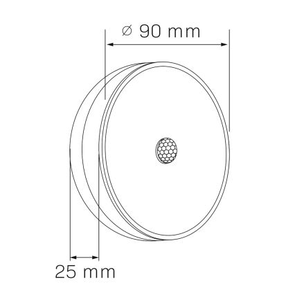 LED Illuminazione mobili con sensore LED/1,2W/4,5V 3xAA cromo opaco