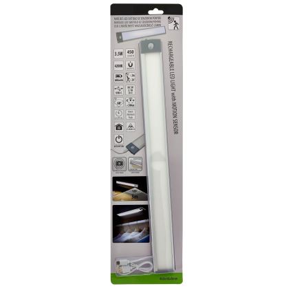 LED Illuminazione per mobili ricaricabile con sensore LED/3,5W/5V USB 800 mAh 4200K 46 cm
